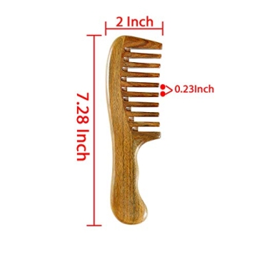 Xuanli Sandalwood Comb for Curly Hair No Static Detangler