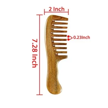 Xuanli Sandalwood Comb for Curly Hair No Static Detangler