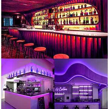 MINGER RGB LED Strip Lights, 32.8ft 5050 LED Light Strip, 10m Color Changing Rope Lights with 44 Key IR Remote and 12V/3A ETL Adapter for Room, Home, Kitchen, Christmas, 2 rolls of 16.4ft