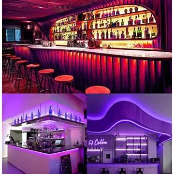 MINGER RGB LED Strip Lights, 32.8ft 5050 LED Light Strip, 10m Color Changing Rope Lights with 44 Key IR Remote and 12V/3A ETL Adapter for Room, Home, Kitchen, Christmas, 2 rolls of 16.4ft