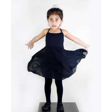Stelle Girls' Ultra Soft Pro Dance Tight/Ballet Footed Tight(Toddler/Little Kid/Big Kid),BK,S