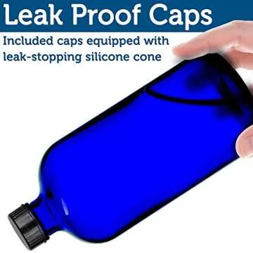 Sally's Organics Blue Glass Spray Bottle Set - 16 oz Refillable