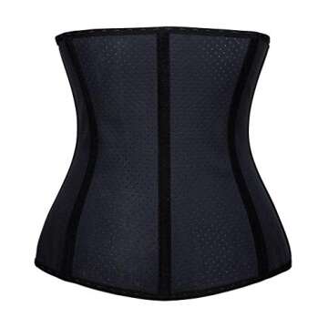 YIANNA Breathable Waist Trainer for Women Underbust Latex Sport Girdle Corsets Cincher Hourglass Bod...