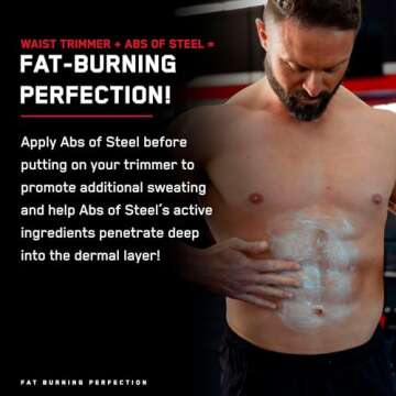 SteelFit Adjustable Waist Trimmer Belt for Intense Cardio | Latex-Free Neoprene Sweat Band with Moisture-Resistant Lining | Workout Enhancer for Fat Burning, Heat Retention | Durable Cardio Enhancer