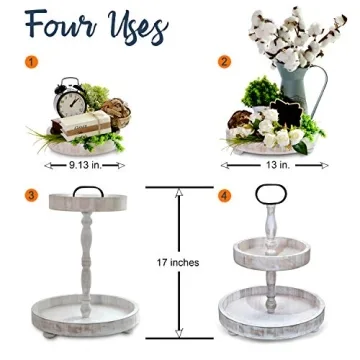 2-Tier Farmhouse Wood Tray - Perfect for Home Decor