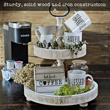 2-Tier Farmhouse Wood Tray - Perfect for Home Decor