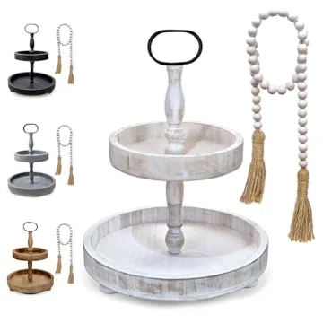 2-Tier Farmhouse Wood Tray - Perfect for Home Decor