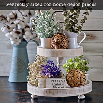 2-Tier Farmhouse Wood Tray - Perfect for Home Decor