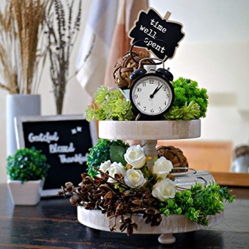 2-Tier Farmhouse Wood Tray - Perfect for Home Decor
