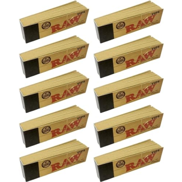 Raw Unbleached Filter Tips - 10 Pack 500 Tips