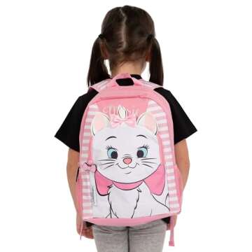 Disney Aristocats Backpack Featuring Marie for Girls