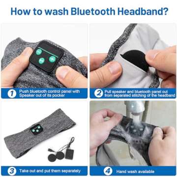 Perytong Sleep Headphones, Bluetooth Sports Headband Headphones with Ultra-Thin HD Stereo Speakers Perfect for Sleeping,Workout,Jogging,Yoga,Insomnia, Air Travel, Meditation