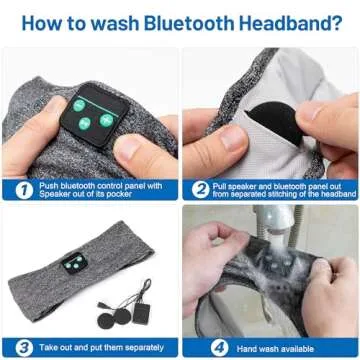 Perytong Sleep Headphones, Bluetooth Sports Headband Headphones with Ultra-Thin HD Stereo Speakers Perfect for Sleeping,Workout,Jogging,Yoga,Insomnia, Air Travel, Meditation