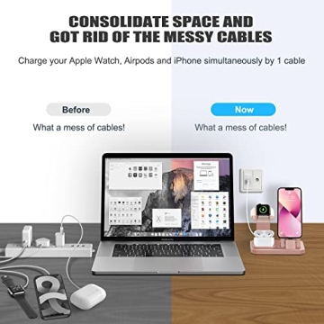 Rose Gold 3-in-1 Charging Station for Apple Devices