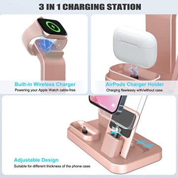 Rose Gold 3-in-1 Charging Station for Apple Devices