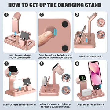 Rose Gold 3-in-1 Charging Station for Apple Devices