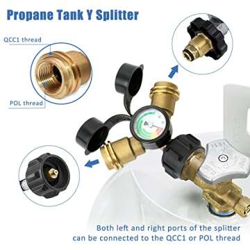 ATKKE Propane Y Splitter for Efficient Dual Use