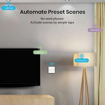 BroadLink Smart Button, 3 Way Dimmer Switch Control with IFTTT and Alexa Routines for Home Automation, Wireless Trigger Smart Home Devices and Scenes, S3 Hub Included