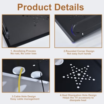 HNVNER Floating AV Shelf for TVs and Entertainment Systems