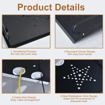 HNVNER Floating AV Shelf for TVs and Entertainment Systems