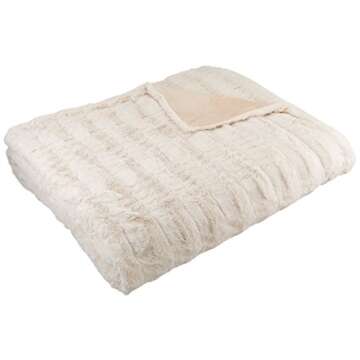 Amazon Basics Faux Fur Throw Blanket - Luxurious 63x87 Inch Comfort