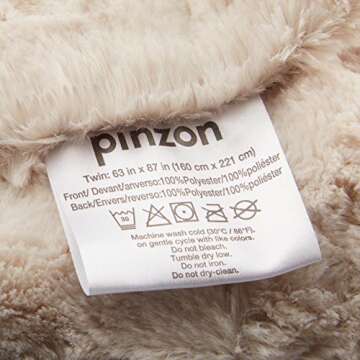 Amazon Basics Faux Fur Throw Blanket - Luxurious 63x87 Inch Comfort