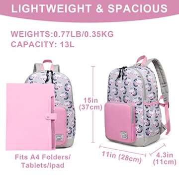 VASCHY Backpack for Little Girls, Cute Lightweight Water Resistant Preschool Backpack for Kindergarten Bookbag Cats