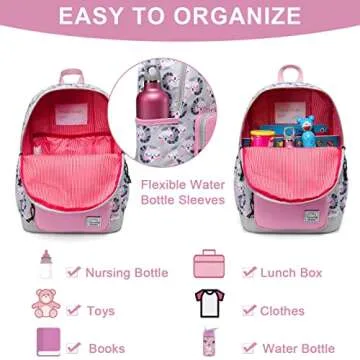 VASCHY Backpack for Little Girls, Cute Lightweight Water Resistant Preschool Backpack for Kindergarten Bookbag Cats