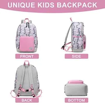VASCHY Backpack for Little Girls, Cute Lightweight Water Resistant Preschool Backpack for Kindergarten Bookbag Cats