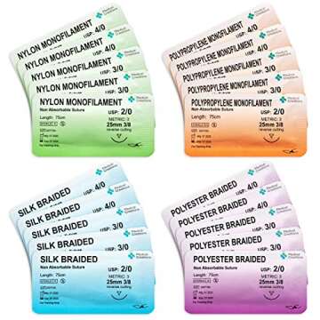 Medical Creations Suture Practice Kit with Suturing Video Series by Board-Certified Surgeon and Ebook Training Guide - Silicone Suturing Pad with Tool Kit - for Any Student in The Medical Field