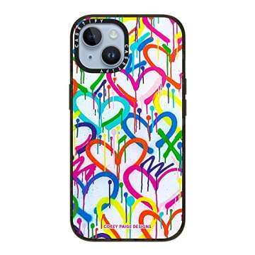 CASETiFY Military Grade iPhone 14 Case - Graffiti Hearts