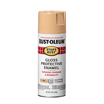 Rust-Oleum Stops Rust Spray Paint - 12 oz in Gloss Sand for Superior Protection