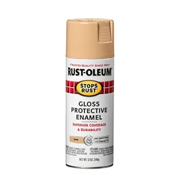 Rust-Oleum Stops Rust Spray Paint - 12 oz in Gloss Sand for Superior Protection