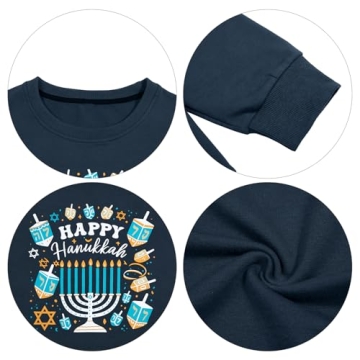 ASTANFY Ugly Hanukkah Sweater Women Stylish Holiday Top