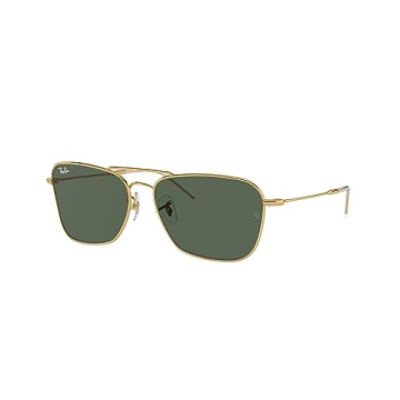 Ray-Ban RBR0102S Caravan Reverse Sunglasses - Gold/Dark Green 61 mm
