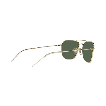 Ray-Ban RBR0102S Caravan Reverse Sunglasses - Gold/Dark Green 61 mm