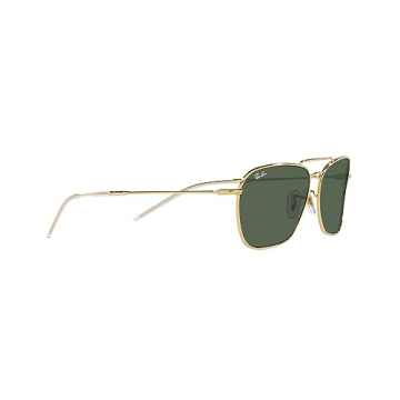 Ray-Ban RBR0102S Caravan Reverse Sunglasses - Gold/Dark Green 61 mm