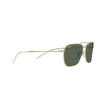 Ray-Ban RBR0102S Caravan Reverse Sunglasses - Gold/Dark Green 61 mm