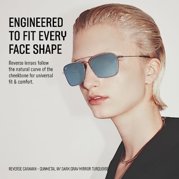 Ray-Ban RBR0102S Caravan Reverse Sunglasses - Gold/Dark Green 61 mm