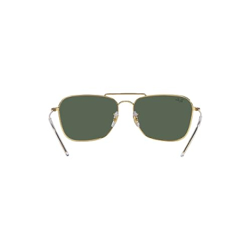 Ray-Ban RBR0102S Caravan Reverse Sunglasses - Gold/Dark Green 61 mm