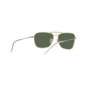 Ray-Ban RBR0102S Caravan Reverse Sunglasses - Gold/Dark Green 61 mm