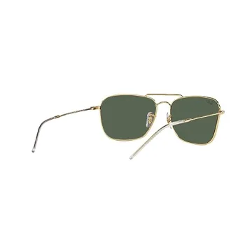 Ray-Ban RBR0102S Caravan Reverse Sunglasses - Gold/Dark Green 61 mm