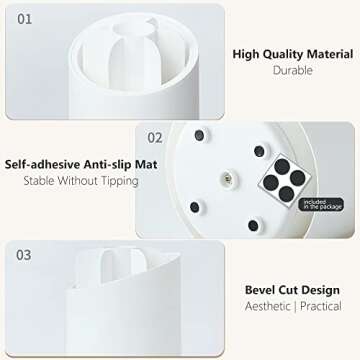 Lebenrich Rotating Makeup Brush Holder with Dustproof Lid