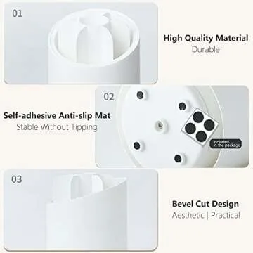 Lebenrich Rotating Makeup Brush Holder with Dustproof Lid