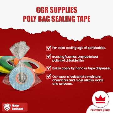 GGR Supplies T.R.U. UPVC-24BS Dark Blue Poly Bag Sealing Tape: 3/8 in. x 180 yds. (Pack of 1)