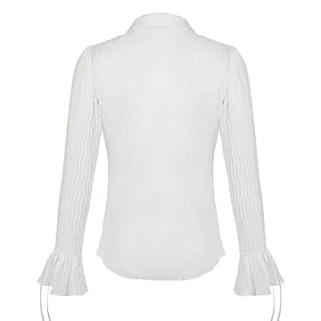 Women Y2K Button Down Shirt Mesh Crop Top for Summer Style