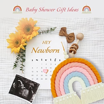 NIXX YU Macrame Rainbow Wall Hanging for Kids Decor