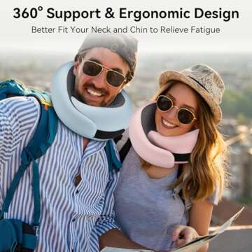 Ergonomic WANDER PLUS® Travel Neck Pillow for Ultimate Comfort