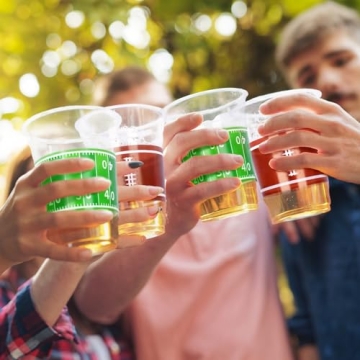 Gatherfun 100 Pcs Football Plastic Cups for Game Day