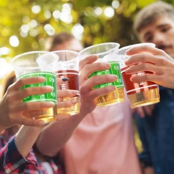 Gatherfun 100 Pcs Football Plastic Cups for Game Day